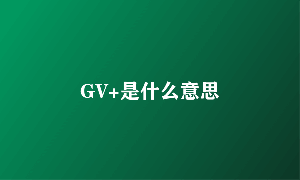 GV+是什么意思