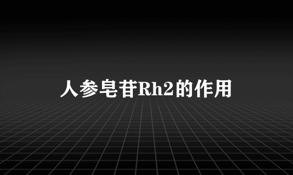 人参皂苷Rh2的作用