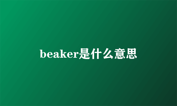 beaker是什么意思