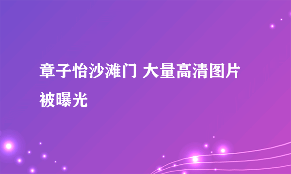 章子怡沙滩门 大量高清图片被曝光