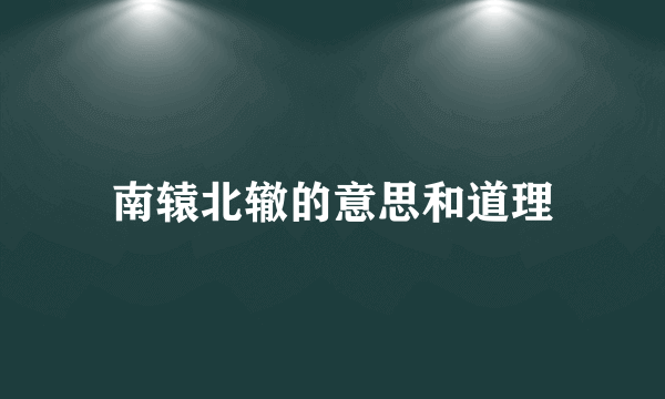 南辕北辙的意思和道理