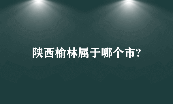 陕西榆林属于哪个市?