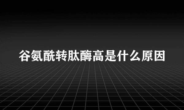 谷氨酰转肽酶高是什么原因