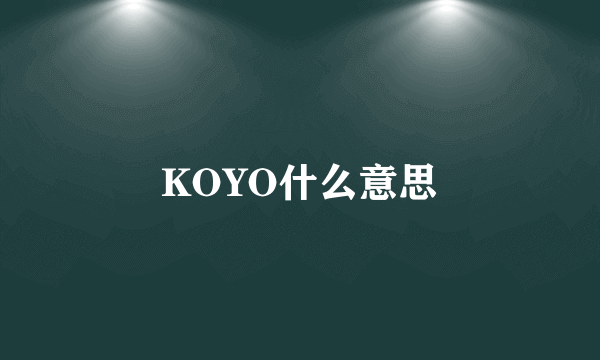 KOYO什么意思