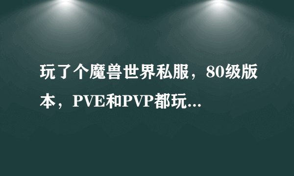 玩了个魔兽世界私服，80级版本，PVE和PVP都玩，问下哪个DPS职业比较好？