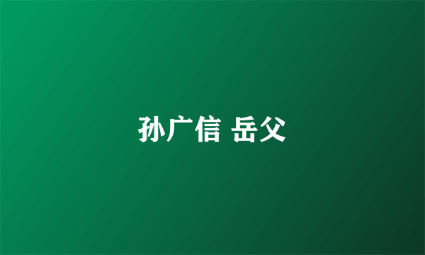 孙广信 岳父