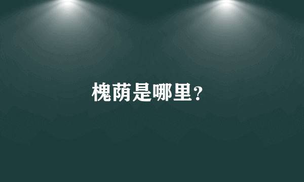 槐荫是哪里？