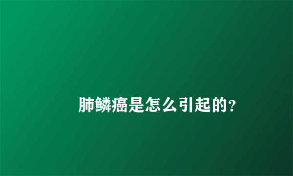 
        肺鳞癌是怎么引起的？
    