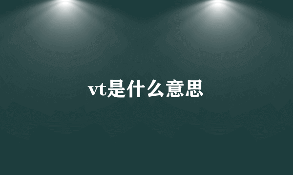 vt是什么意思