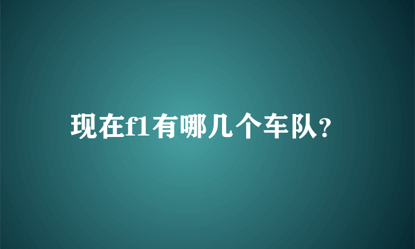 现在f1有哪几个车队？