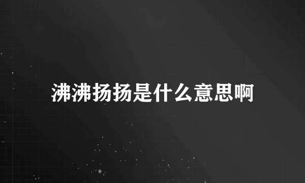 沸沸扬扬是什么意思啊