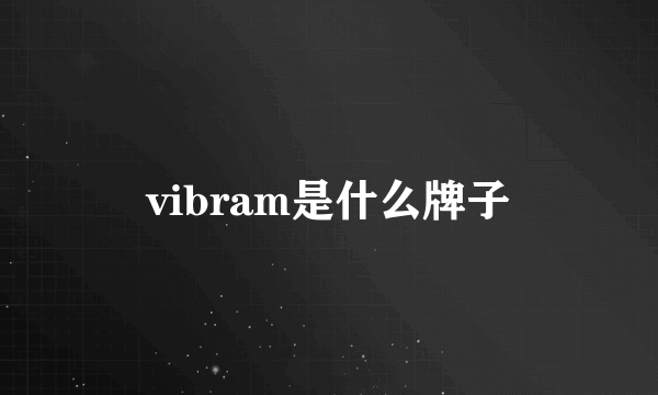 vibram是什么牌子