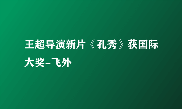 王超导演新片《孔秀》获国际大奖-飞外