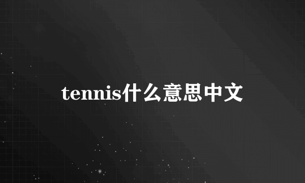 tennis什么意思中文