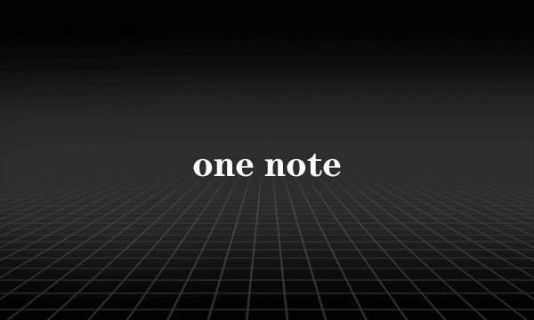 one note