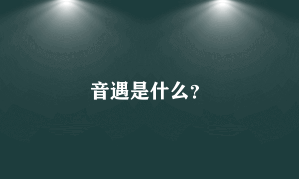 音遇是什么？