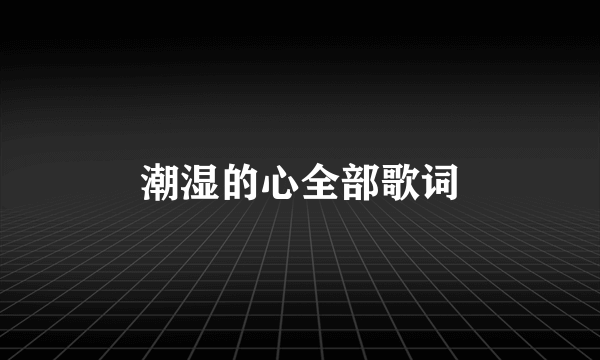 潮湿的心全部歌词