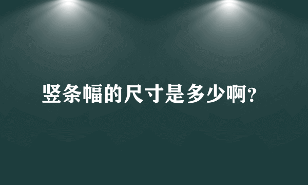 竖条幅的尺寸是多少啊？