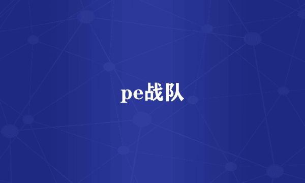 pe战队