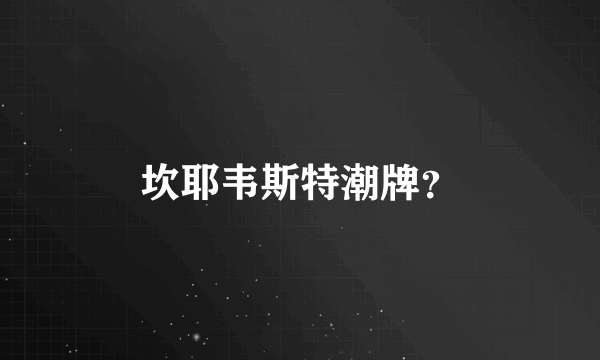 坎耶韦斯特潮牌？