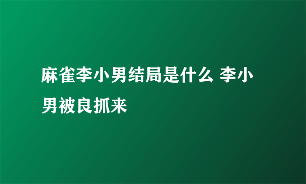 麻雀李小男结局是什么 李小男被良抓来