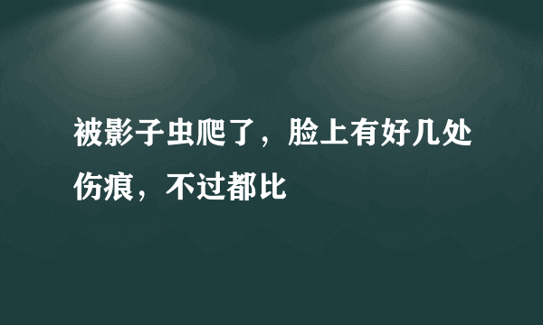 被影子虫爬了，脸上有好几处伤痕，不过都比