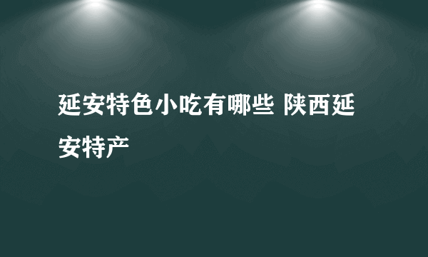 延安特色小吃有哪些 陕西延安特产