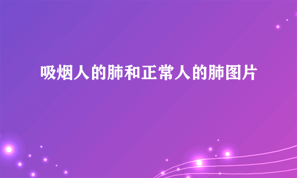 吸烟人的肺和正常人的肺图片