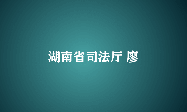 湖南省司法厅 廖