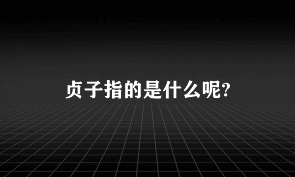 贞子指的是什么呢?