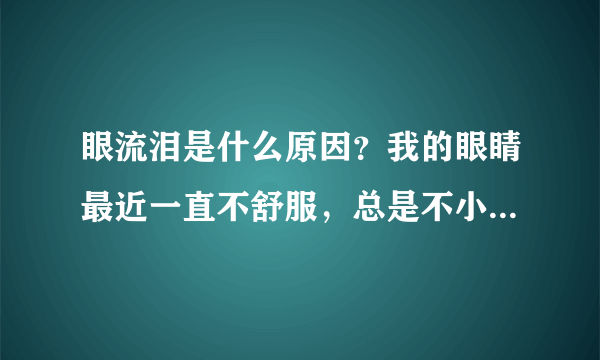 眼流泪是什么原因？我的眼睛最近一直不舒服，总是不小心就会流眼泪，感觉眼睛干涩特别的难受。