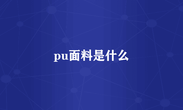 pu面料是什么