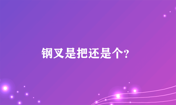 钢叉是把还是个？