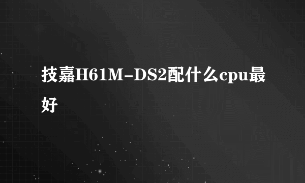 技嘉H61M-DS2配什么cpu最好