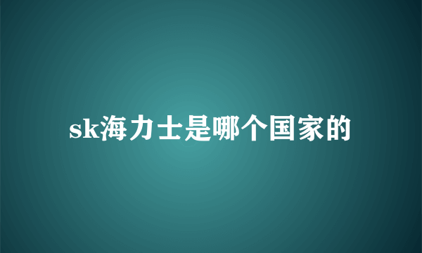 sk海力士是哪个国家的