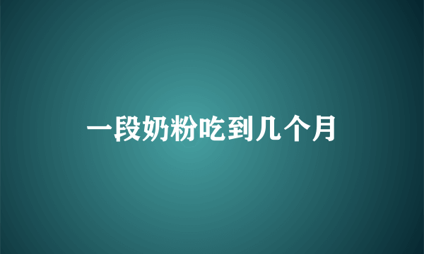 一段奶粉吃到几个月