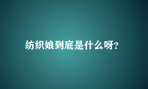 纺织娘到底是什么呀？