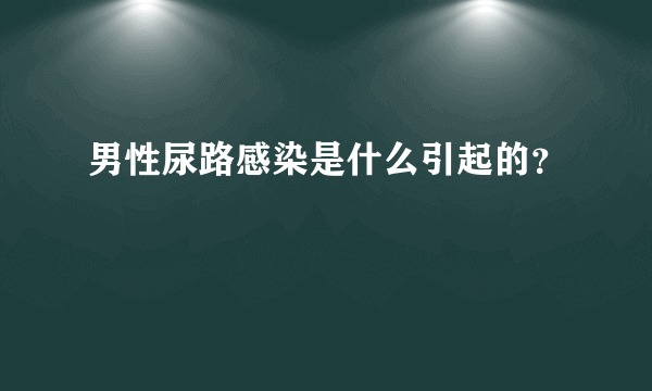 男性尿路感染是什么引起的？