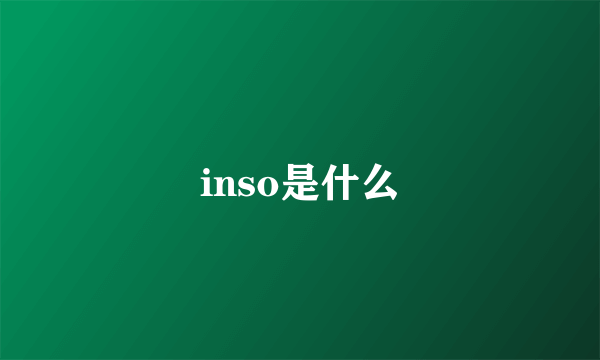 inso是什么