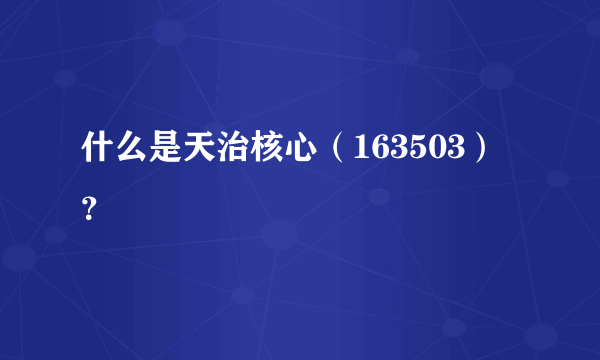 什么是天治核心（163503）？