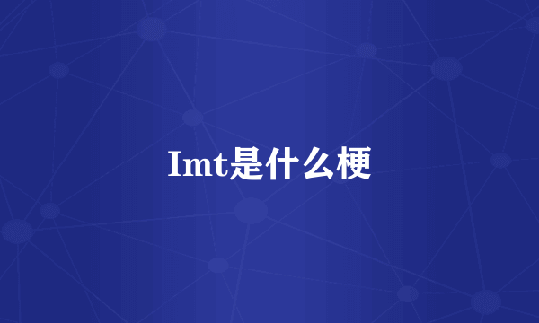 Imt是什么梗