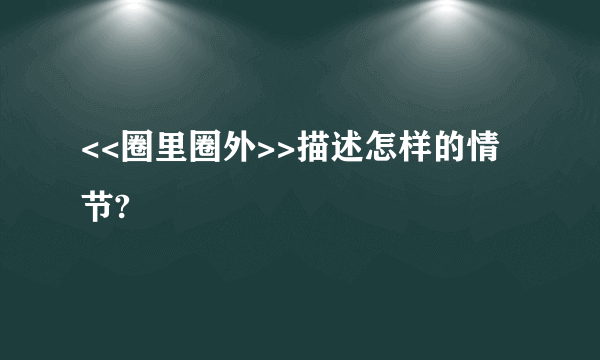 <<圈里圈外>>描述怎样的情节?