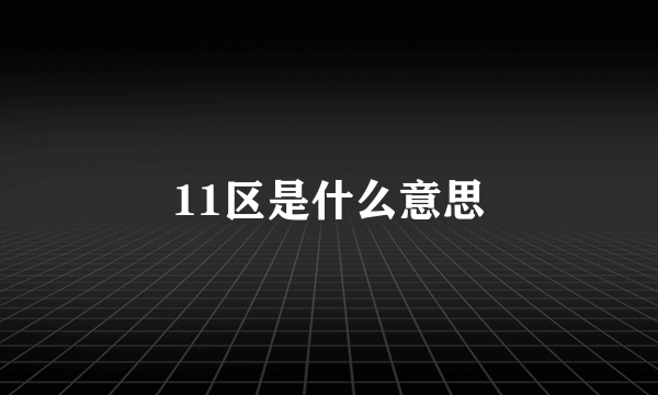 11区是什么意思