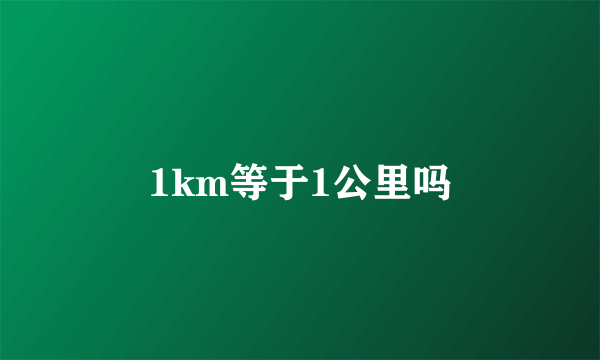 1km等于1公里吗