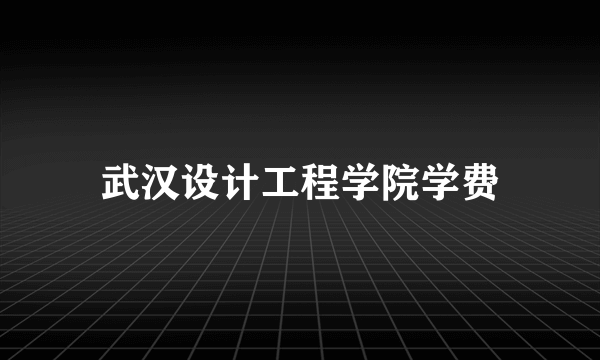 武汉设计工程学院学费