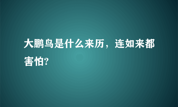 大鹏鸟是什么来历，连如来都害怕?