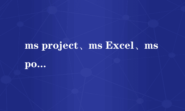 ms project、ms Excel、ms powerpoint、是什么？