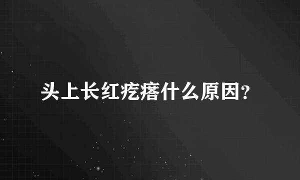 头上长红疙瘩什么原因？