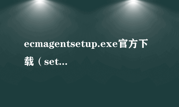 ecmagentsetup.exe官方下载（setup exe是什么）