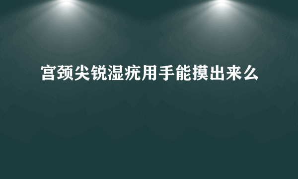 宫颈尖锐湿疣用手能摸出来么